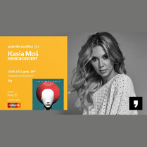 Plakat wydarzenia ze zdjęciem Kasi Moś.