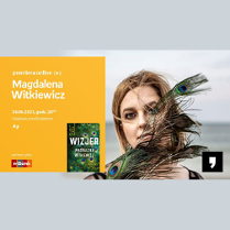 Plakat wydarzenia ze zdjęciem pisarki.