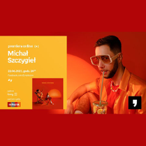 Plakat wydarzenia ze zdjęciem artysty.