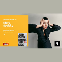 Plakat wydarzenia ze zdjęciem Mery Spolsky.