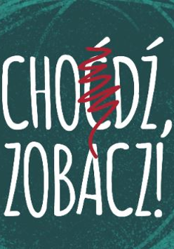Napis "choćdź, zobacz!" ze skreśloną literą ć.