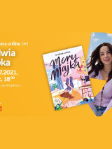 Plakat ze zdjęciem Sylwii Lipki i okładki jej książki. Po lewej białe napisy informujące o wydarzeniu, pomarańczowe tło.