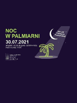 Tytuł i termin wydatrzenia. Po prawej stronie księżyc i smuga światła skierowana na palmę.