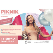 Kobieta z balonikami i misiem.