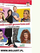 Plakat z informacjami o wydarzeniu i zdjęciami aktorów.