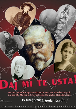 plakat wydarzenia przedstawiający Henryka Sienkiewicza