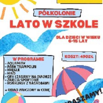 Informacje dotyczące półkolonii.