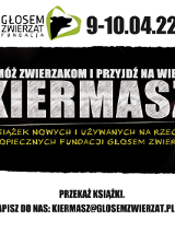 Nazwa wydarzenia oraz logo fundacji Głosem Zwierząt.