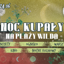 Plakat informacyjny nocy kupały