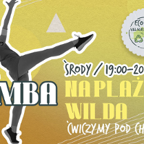 Tańcząca kobieta w kitce i sportowym stroju.