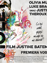 Plakat przedstawia rysowaną twarz kobiety, która roztapia się, rozmazuje i przeistacza w kolorowe kwiaty i wzory. Na lewo od twarzy kobiety obrócony o 90 stopni napis "VIOLET" na prawo napis: "Co byś zrobił, gdybyś niczego się nie bał?".