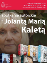 Twarz autorki i kilka jej książek