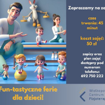 Animowane postacie dzieci i doroslych na slai gimanstycznej