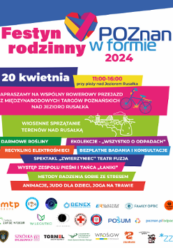 kolorowe prostokatky w liczbie 12, na których sa wypisane aktrakcje festynu i ipodstawowe nformacje