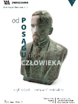 Popiersie Henryka Sienkiewicza. Niebiesko-szary napis z nazwą wydarzenia.