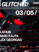 Czarna maska z czerwonymi oczami na ciemnym tle. Białe napisy informujące o wydarzeniu.