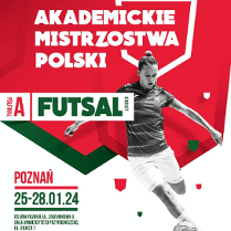 Plakat Akademickich Mistrzostw Polski w futsalu kobiet