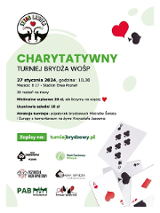 Plakat Charytatywnego Turnieju Brydżowego w ramach WOŚP