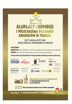 Plakat I Otwarte Mistrzostwa Poznania w tenisie