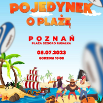 Plakat imprezy "Pojedynek o plażę"
