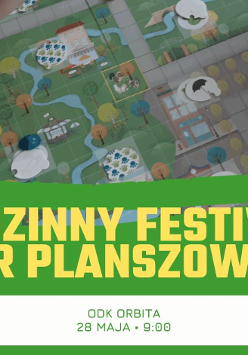 Na plakacie informacyjnym znajduje się nazwa festiwalu, miejsce, data oraz godzina kiedy impreza ma miejsce.