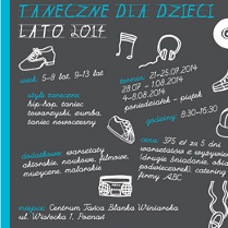 Plakat półkolonii letnich z tańcem