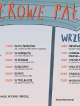 Gong na pisaku a po prawej część informacyjna plakatu.