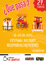 Obraz przedstawia trzy rysunkowe sceny ludzi stojących na balkonach, ubranych w kolorowe stroje regionalne. Tło jest pomarańczowe z delikatnym wzorem. Pod ilustracjami tytuł i data wydarzenia. Szczegóły zawarte w treści artykułu.