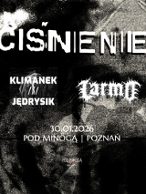 W tle czarno białe cienie oraz mało widoczna mapa z napisem "Poznań". Na froncie białe napisy - informacje o wydarzeniu zawarte w treści artykułu.