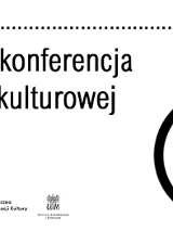Tytuł wydarzenia napisany czarną czcionką na białym tle. Poniżej loga organizatorów wydarzenia. Z prawej strony kod QR wpisany w czarny kształt przypominający lupę - okrąg z kreską.
