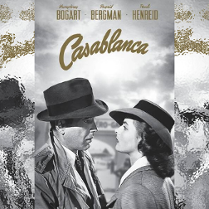 Kobieta i mężczyzna w kapeluszu patrzą na siebie.