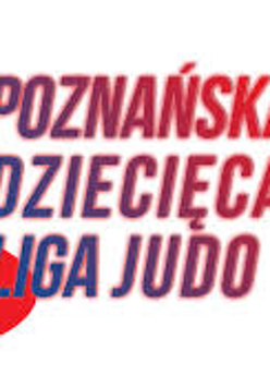 Logo Poznańskiej Dziecięcej Ligi Judo - dwóch judoków na macie