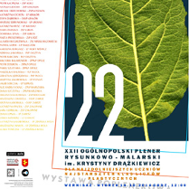 Plakat przedstawiający podłużny zieloni liść