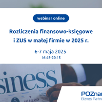Grafika promująca wydarzenie Rozliczenia finansowo-księgowe i ZUS w małej firmie