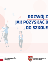 Na górze logotypy organizatorów: WARP i Poznań Biznes Partner. Na środku tytuł: Rozwój zawodowy - jak pozyskać dofinansowanie do szkoleń i kursów. Na dole logotypy: Fundusze Europejskie Program Regionalny, Rzeczpospolita Polska, Samorząd Województwa Wielkopolskiego, Unia Europejska Europejski Fundusz Społeczny.