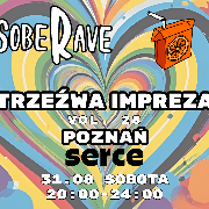 Plakat, wielokolorowe serce, dookoła balony, napisy informujące o wydarzeniu.