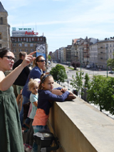 widok z zamkowego balkonu