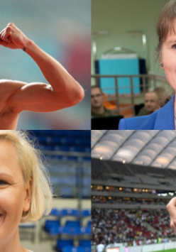 Cztery zdjęcia: Tomasz Majewsk, Renata Mauer-Różańska, Otylia Jędrzejczak, Marcin Lewandowski