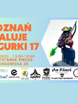 Informacje o wspólnym malowaniu figurek i partnerach wydarzenia, po prawej zdjęcie pomalowanej figurki.