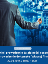 Na grafice istnieje tablica na której pisze mężczyzna ubrany w garnitur