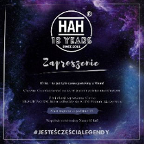 Napis: Hah, 10 yares, zaproszenie.