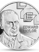 Na zdjęciu moneta z podobizną prof. Edwarda Taylora.