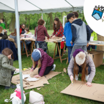 Na zdjęciu fragment warsztatów dla dzieci.