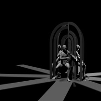 Zdjęcie zrobione w trakcie spektaklu.