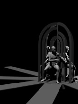 Zdjęcie zrobione w trakcie spektaklu.