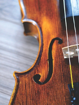 Zdjęcie części skrzypiec.