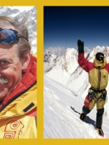 Zdjęcie Krzysztofa Wielickiego w strojach górskich.