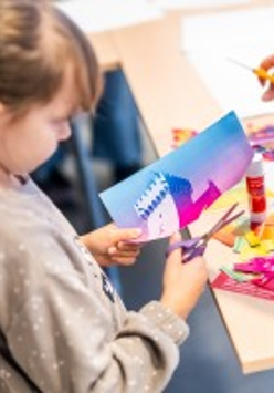 Na zdjęciu fragment warsztatów dla dzieci.