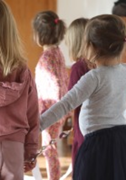 Na zdjęciu fragment warsztatów dla dzieci.