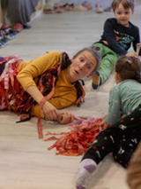 Na zdjęciu fragment warsztatów dla dzieci.